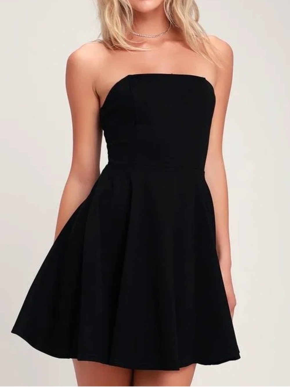 Lulus Exclusive Strapless Skater Dress